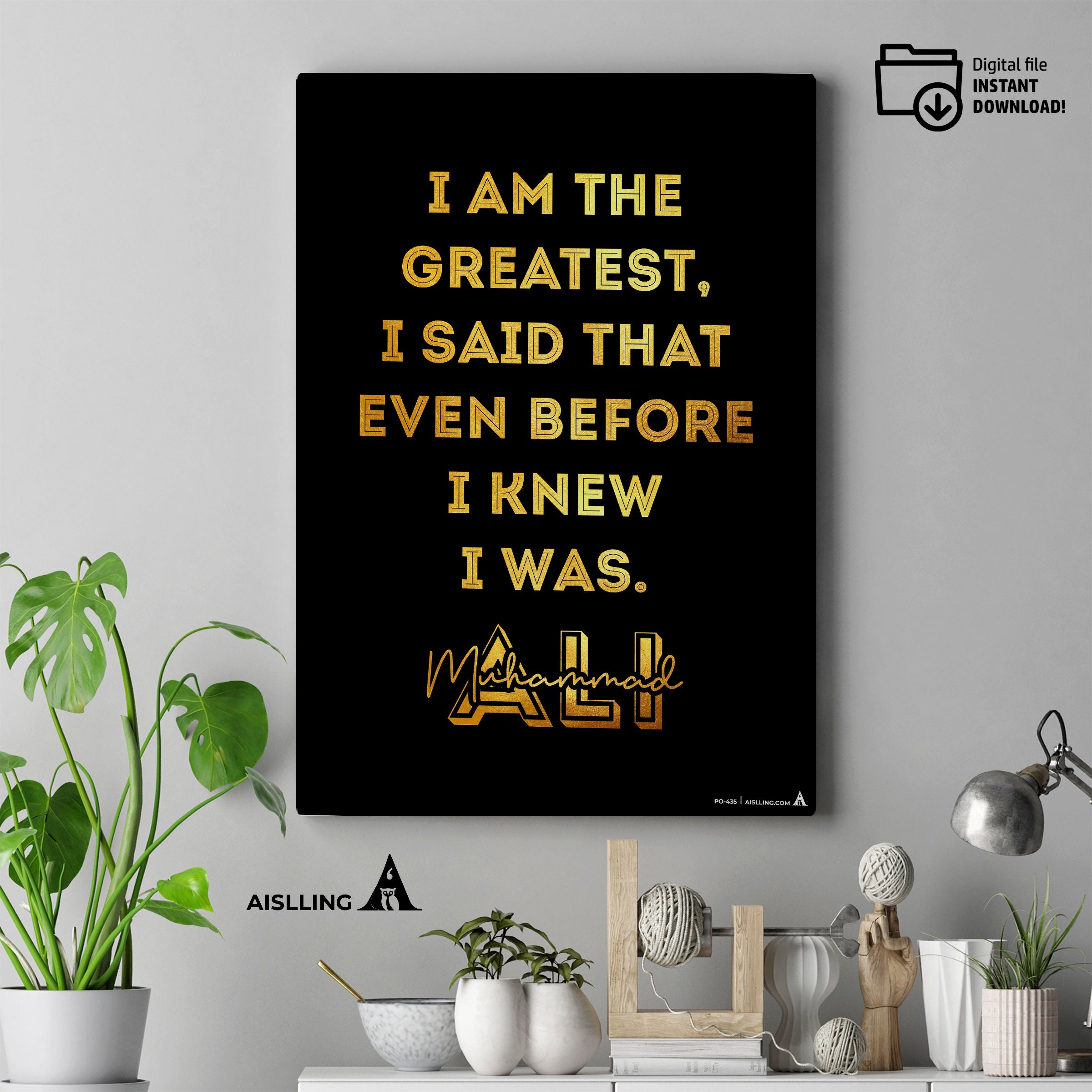 Aislling — Muhammad Ali Poster Quote Boxing Sports Quotes Posters Decorations Growth Mindset Décor Classroo... | Aislling printable