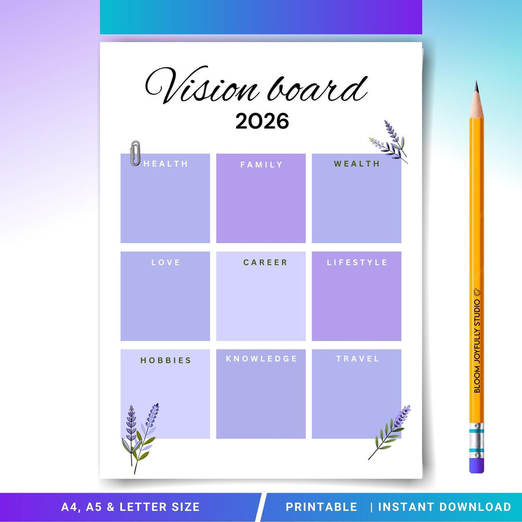 2026 Goals — 2026 My VISION BOARD, Health, Family, Wealth, Career, Travel, Love, Lifestyle, Hobbies, Knowle... | Aislling printable