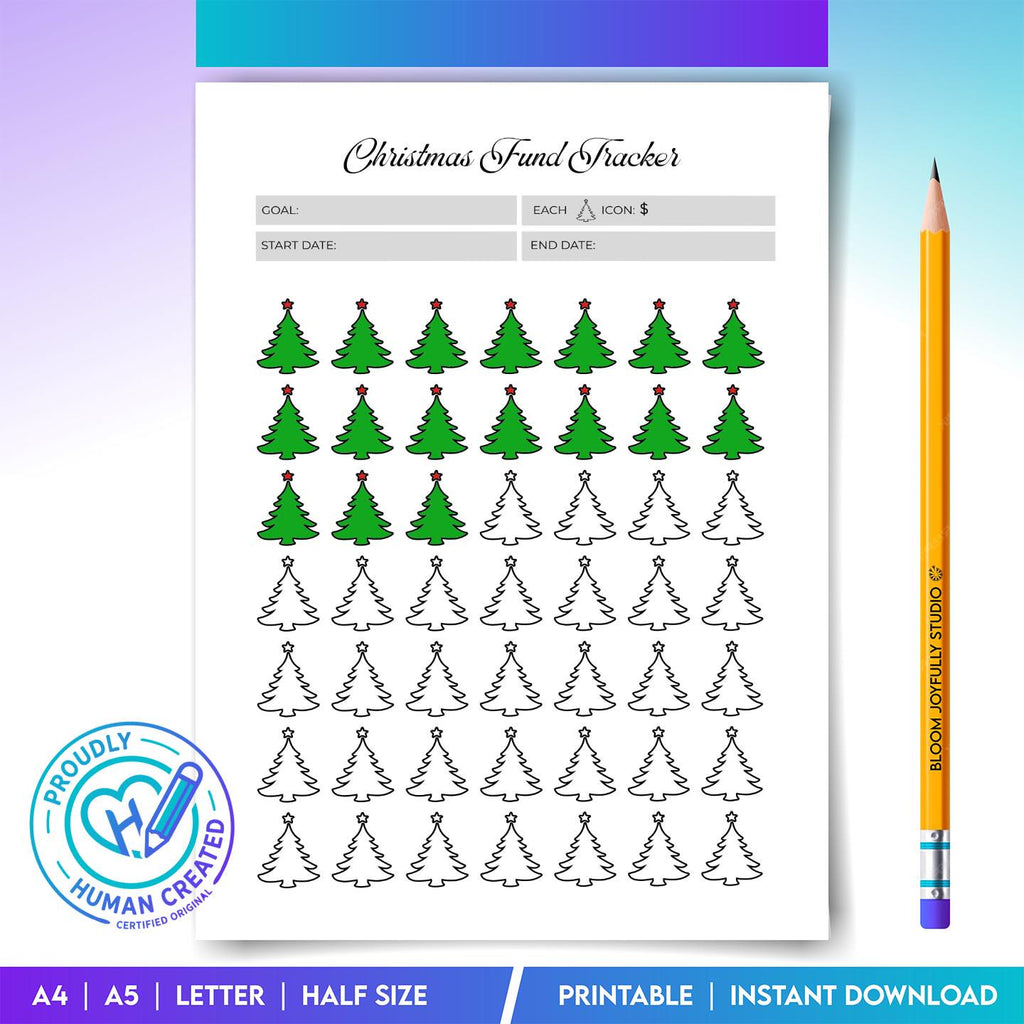 Budget Planner — Christmas Savings Tracker PRINTABLE, Christmas Saving Goal, Holiday Savings Planner, Chris... | Bloom Joyfully printable