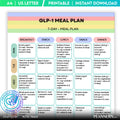 GLP, 1 7 Day Meal Plan, High Protein Diet Plan, Printable Weekly Menu, Healthy Weight Loss PDF, 1 Grocery L... | Nutri Track printable