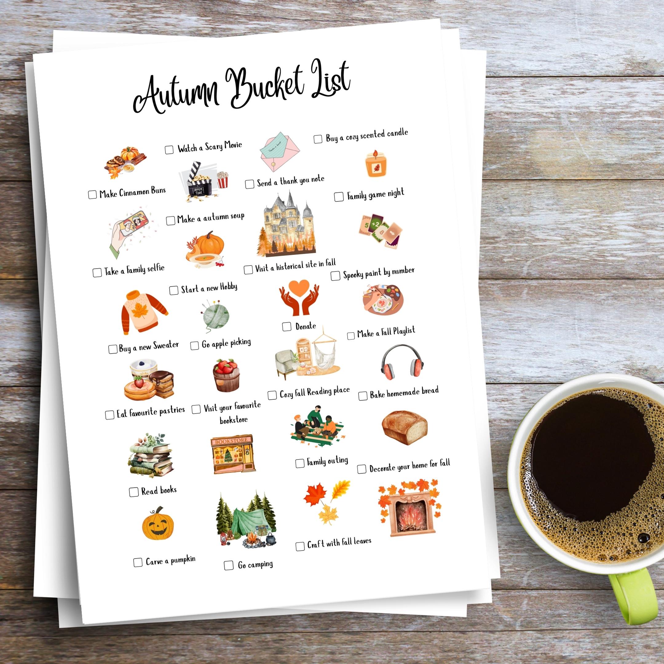 Activity List — Seasonal BUCKET LIST Printable, Spring Bucket List, Summer Bucket List, Fall Bucket List, W... | Bloom Joyfully printable