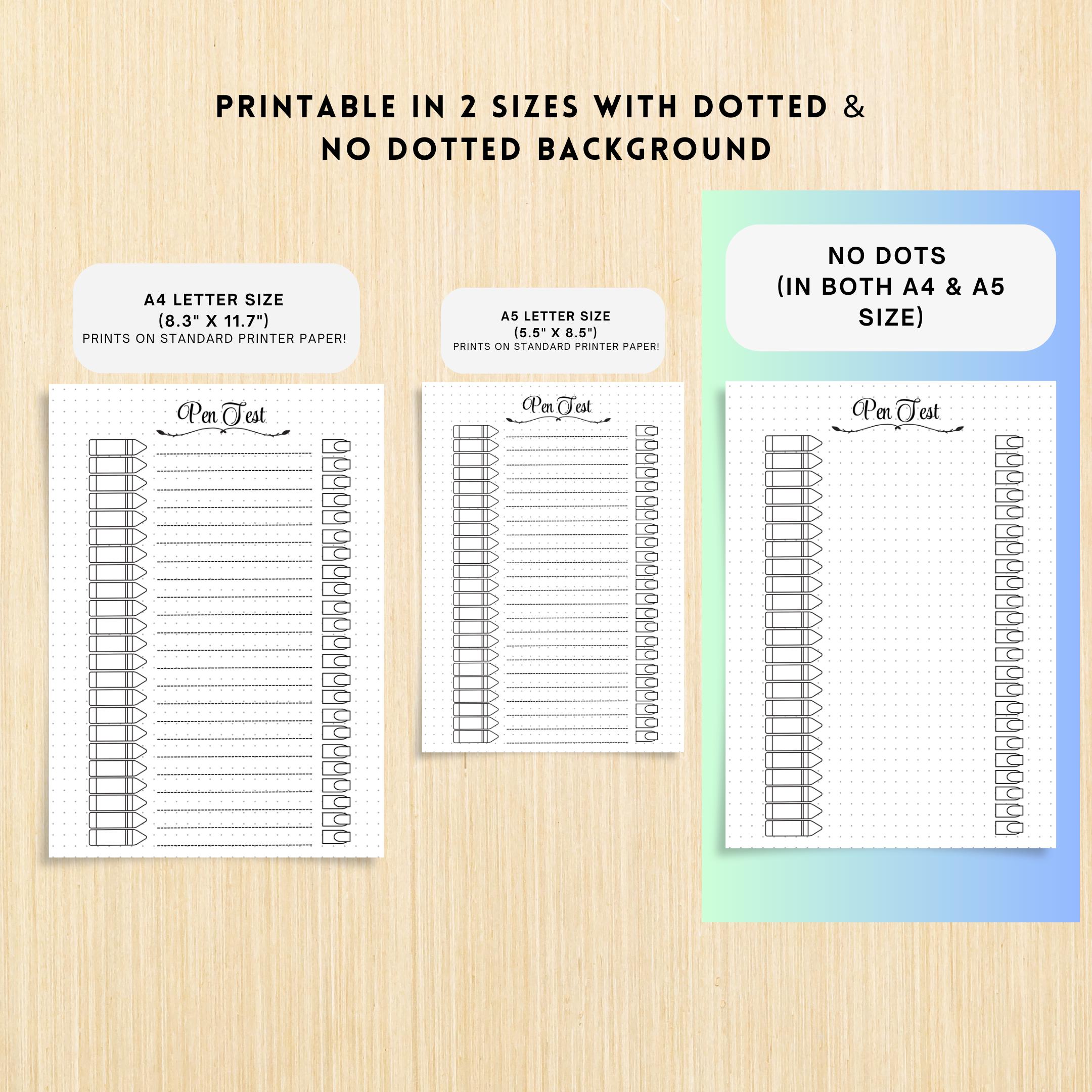 Brush Pen Tracker — Marker Log PRINTABLE, Pen Tracker, Pen color Swatch Page, Printable Pen Test Page, A4/A... | Bloom Joyfully printable