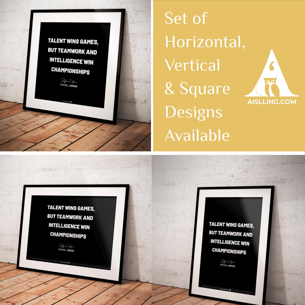 Basketball Art — Michael Jordan Motivational Quote Poster: Basketball Sports Art (Digital Download) | Aislling printable