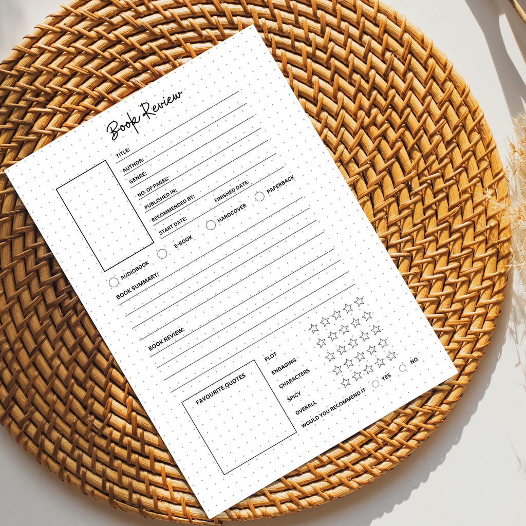 Book Challenge — Book Review Template Printable, Book Lovers Inserts, Book Log and Review, Book Rating, Dai... | Bloom Joyfully printable