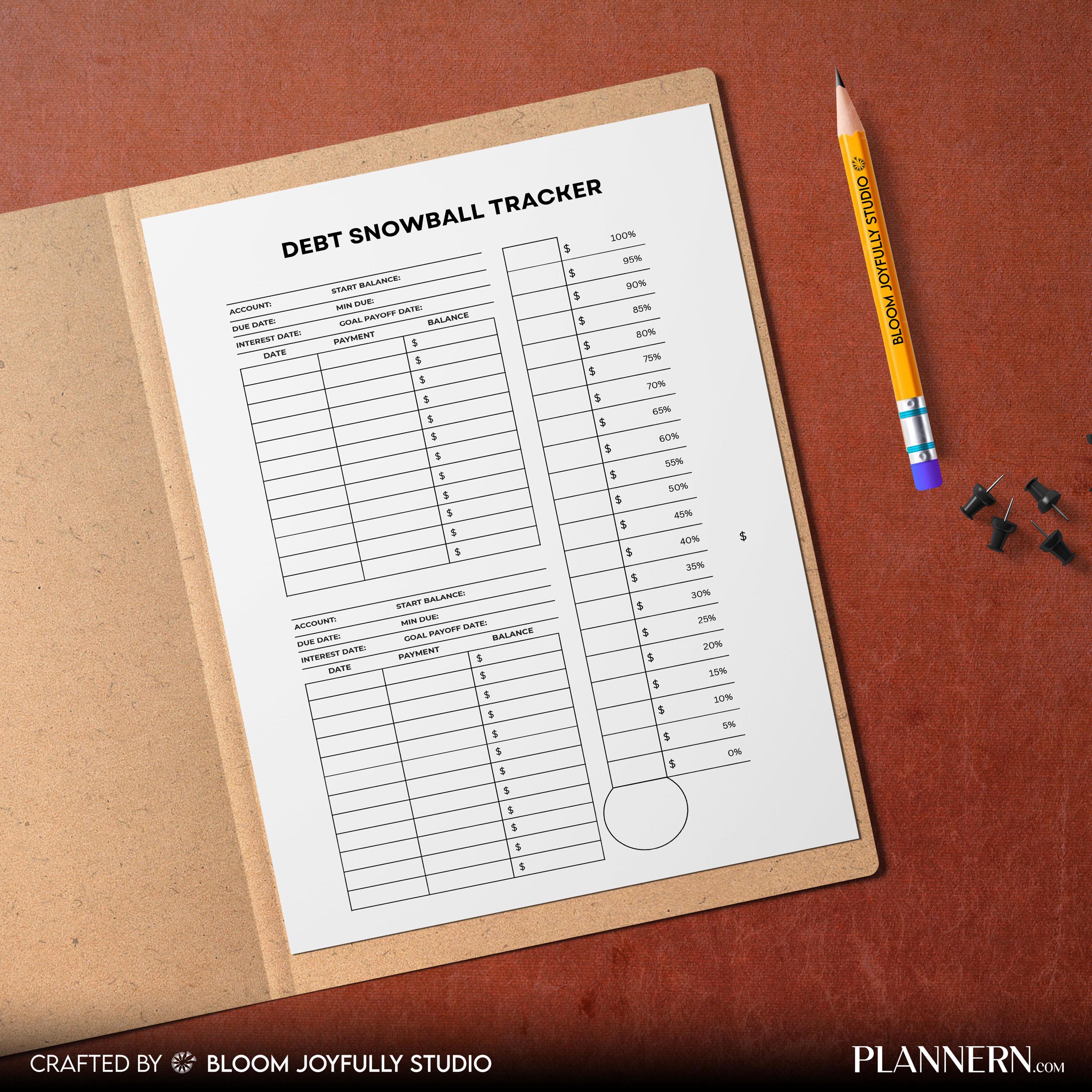 Budget Planner — Debt Payment Tracker PRINTABLE, Money Planner, Debt Repayment Plan, Debt Snowball Tracker,... | Bloom Joyfully printable