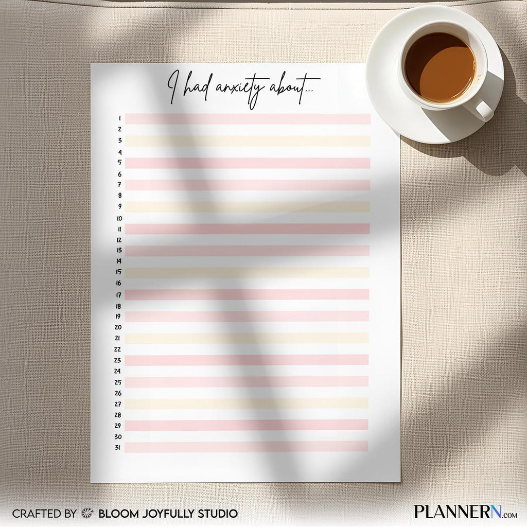 Anxiety Journal — Anxiety Log PRINTABLE, Anxiety Tracker, Mental Health Tracker, Anxiety & Mood Tracker, In... | Mindfulness printable