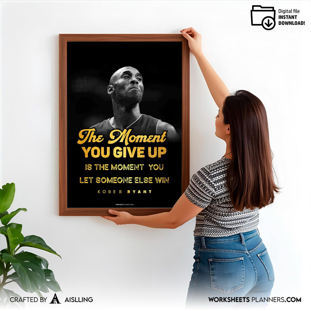 Aislling — The moment Kobe Mamba Mentality Quotes, NBA Sports, Printable NBA Poster, Teenager kid basketbal... | Aislling printable