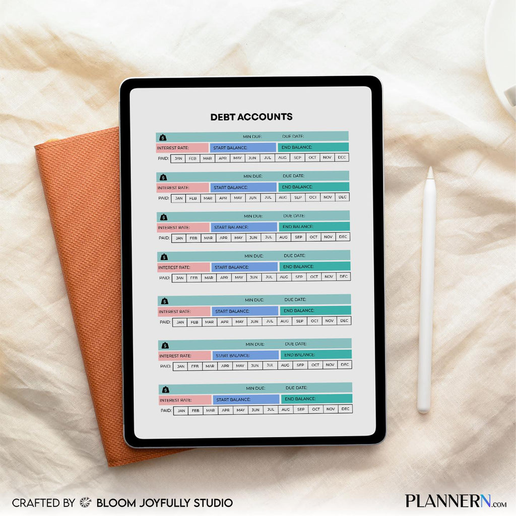 Bill Payment Tracker — Debt Tracker PRINTABLE, Monthly Debt Payment Log, Bill & Loan Payoff Planner, Budget... | Bloom Joyfully printable