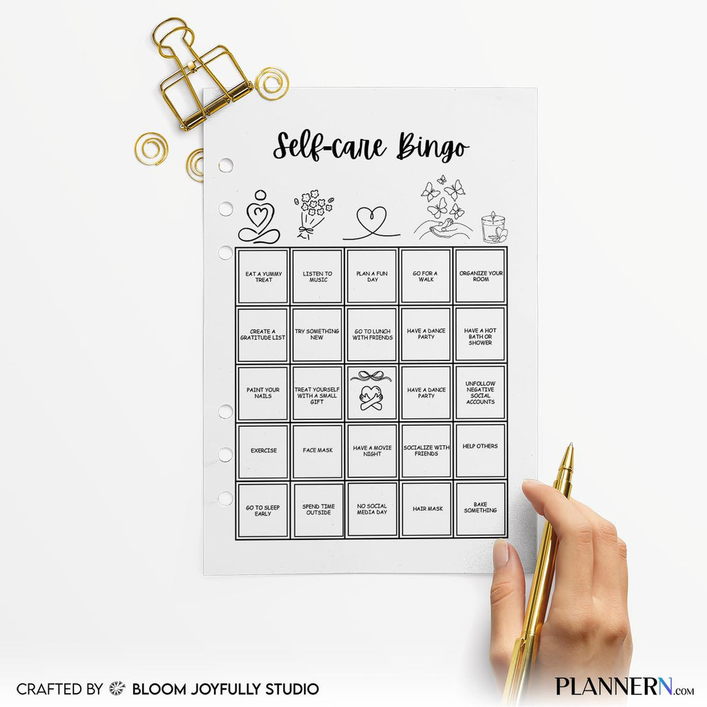 Affirmation — Self Care Bingo PRINTABLE, Mental Health Bingo, Wellness Challenge Tracker, Self Love Printab... | Mindfulness printable