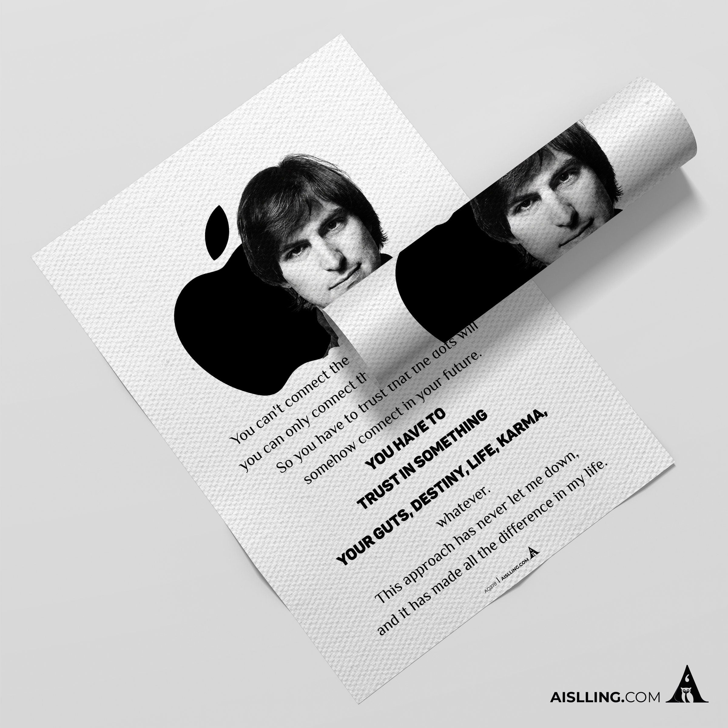 Aislling — You can't connect the dots looking forward, Steve Jobs Quote, Printables, Inspirational Quote Po... | Aislling printable