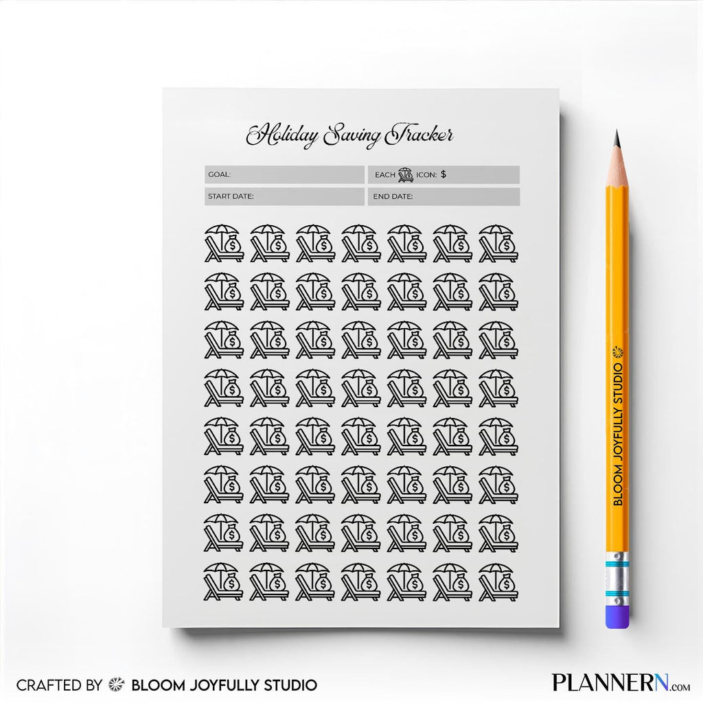 Budget Planner — Holiday Fund Trader PRINTABLE, Holiday Savings Tracker, Vacation Savings Planner, Travel B... | Bloom Joyfully printable