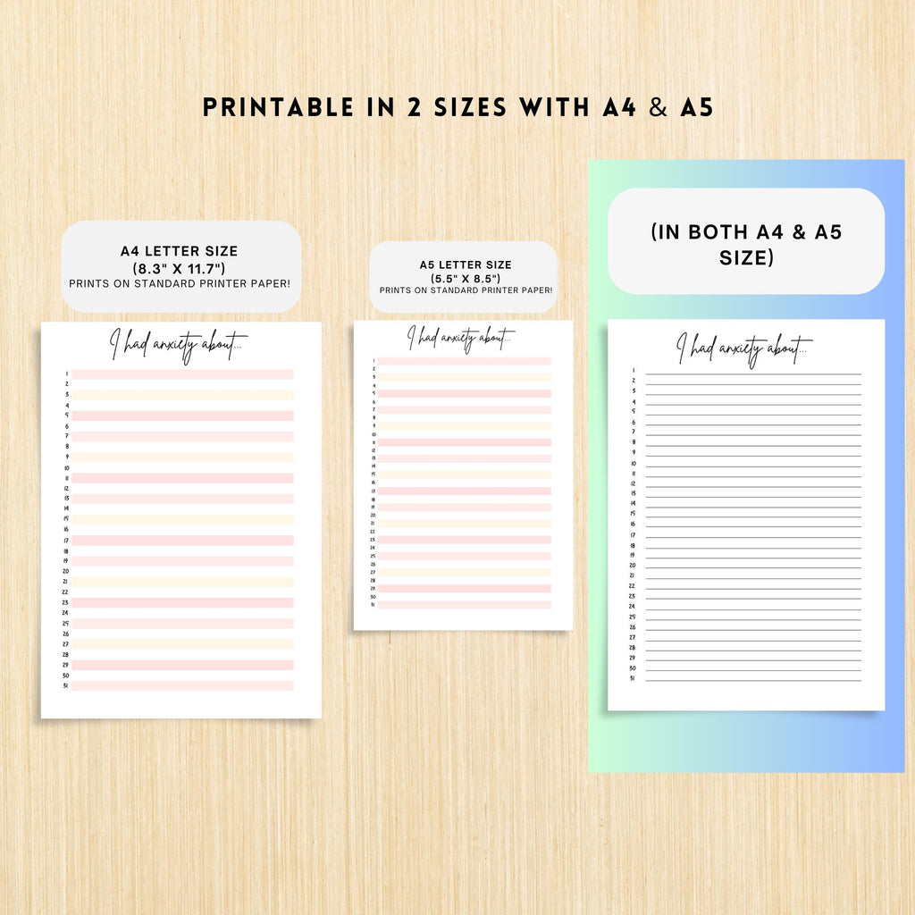 Anxiety Journal — Anxiety Log PRINTABLE, Anxiety Tracker, Mental Health Tracker, Anxiety & Mood Tracker, In... | Mindfulness printable