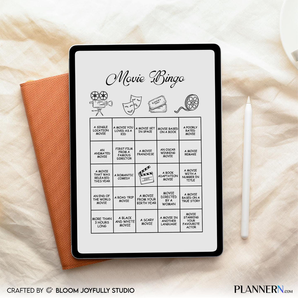 Movie Bingo PRINTABLE Game, Movie Night Bingo, Family Movie Night Party Game, Film Bingo, A4/A5, Instant Do... | Bloom Joyfully printable