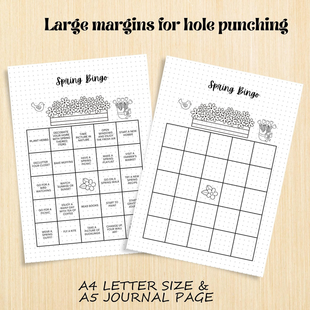 Daily Journal Print — Spring Journal Bundle, Spring Blossom Journal PRINTABLE, Seasonal Planner, Spring Buc... | Mindfulness printable