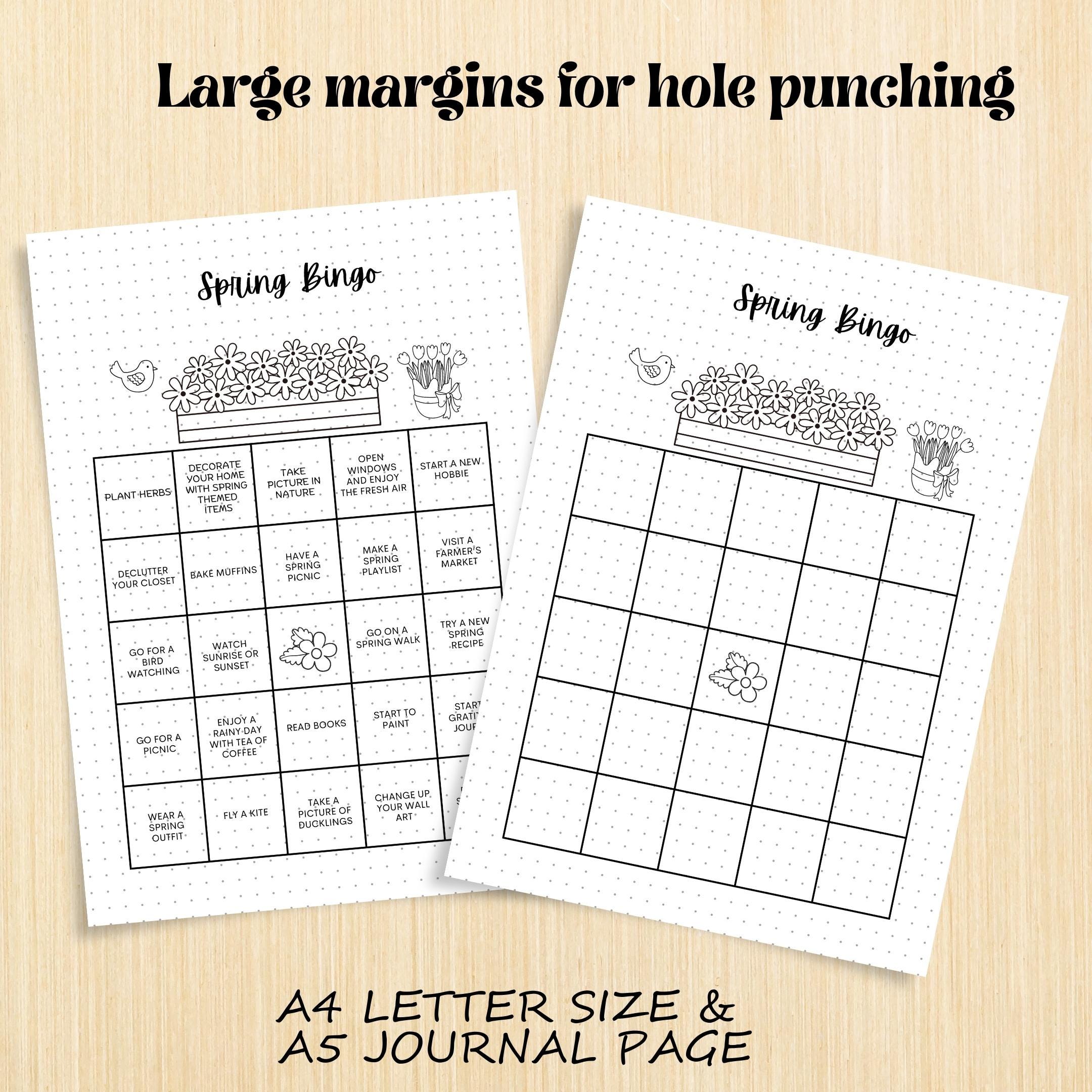 Daily Journal Print — Spring Journal Bundle, Spring Blossom Journal PRINTABLE, Seasonal Planner, Spring Buc... | Mindfulness printable
