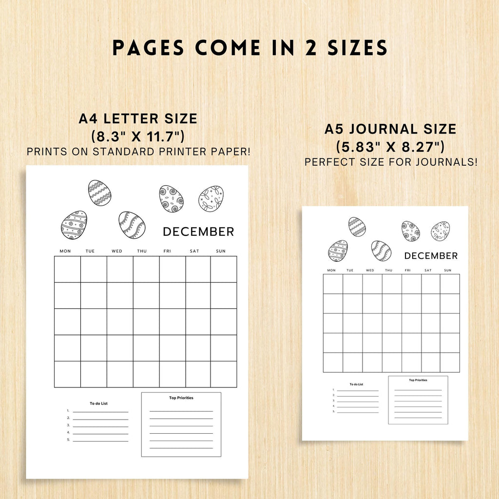 Bullet Journal — 12 Month Title Pages, Printable journal page, PRINTABLE TITLE PAGE, Printable Planner, Cov... | Bloom Joyfully printable