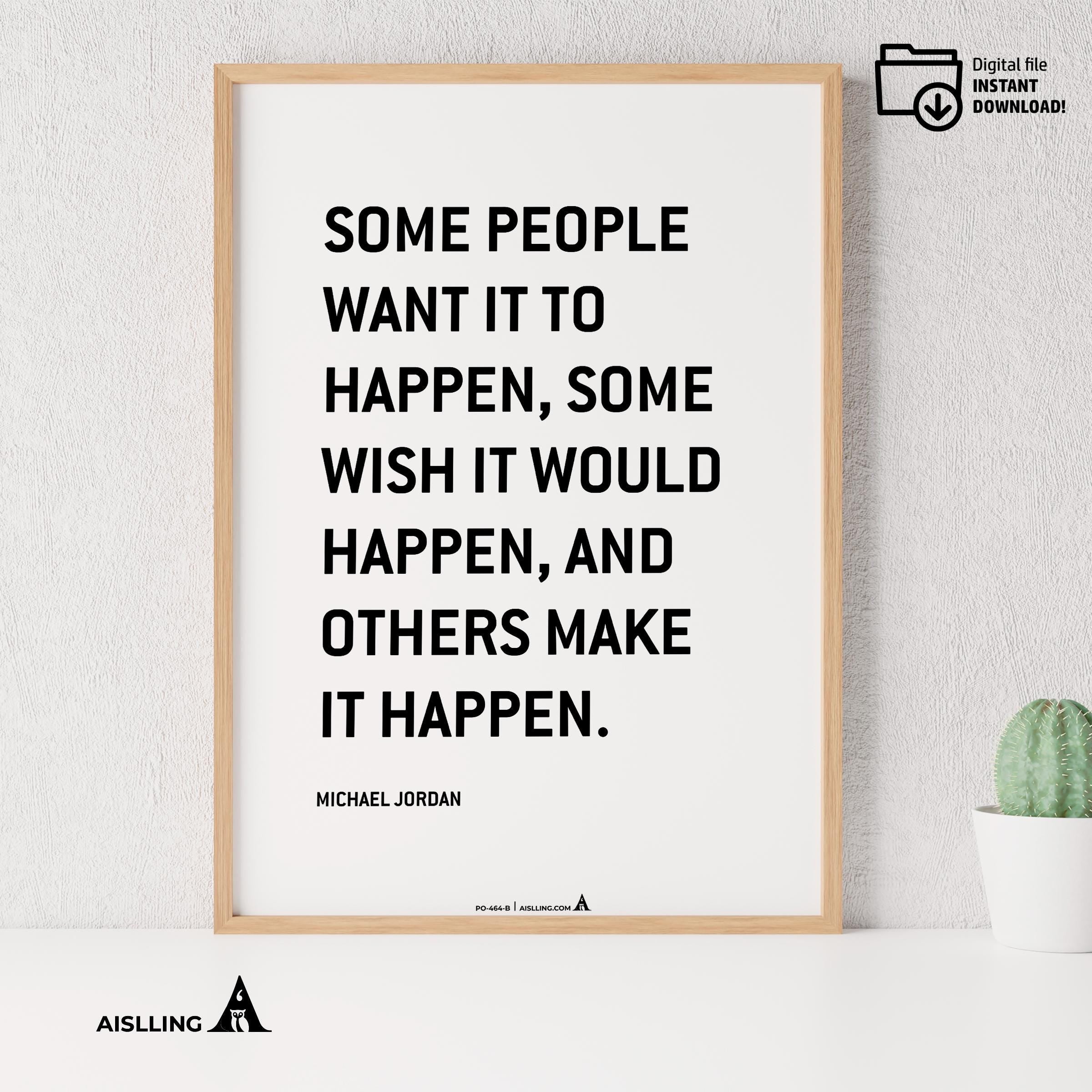 Basketball Sign — Michael Jordan Quotes Digital Printable Wall Art Inspirational Quotes Jordan Mentality Po... | Aislling printable