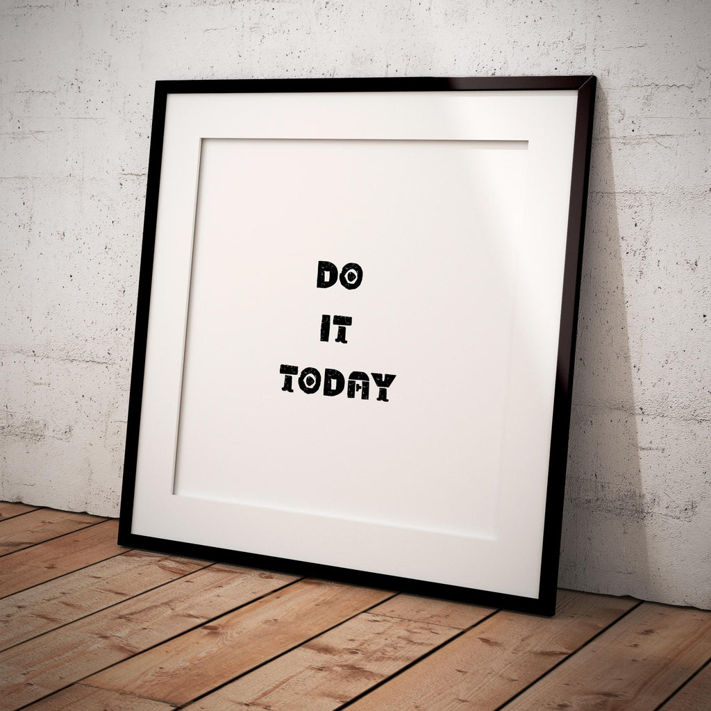 Digital Download — DO IT TODAY Printable Wall Art, Motivational Quote Poster, Pastel Affirmation Print, Aes... | Aislling printable