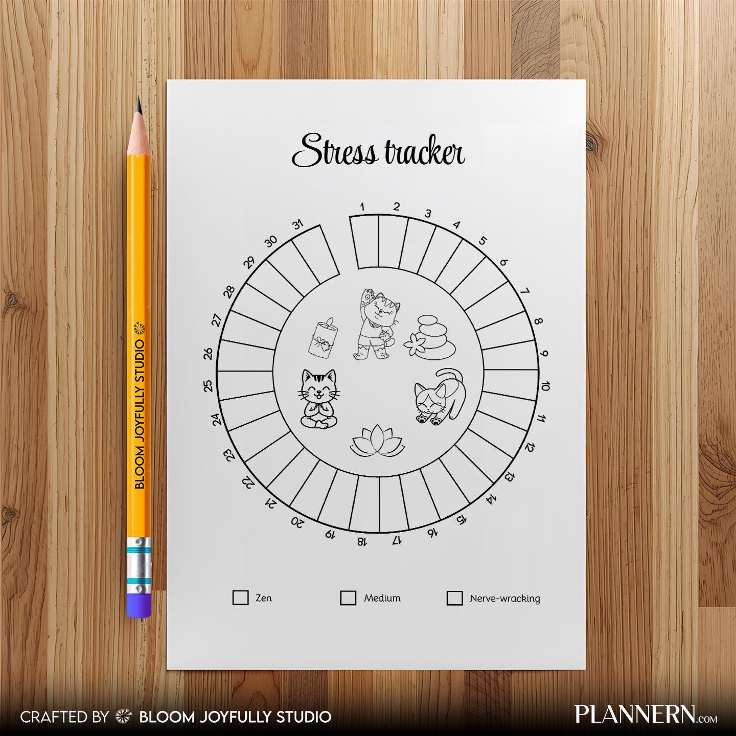 Anxiety Journal — Stress Tracker Printable, Stress Management Journal, Anxiety Tracker, Mental Wellness Pla... | Mindfulness printable