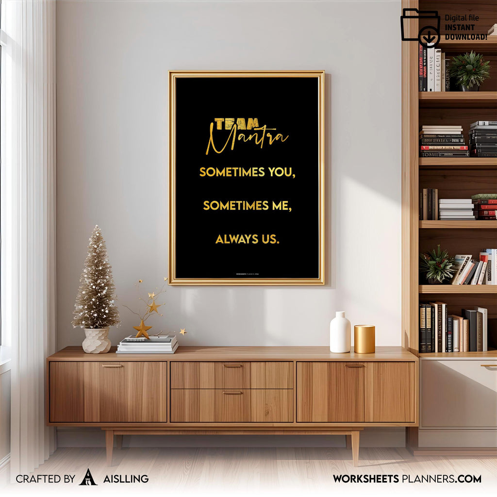Aislling — Sometimes You Sometimes Me Always Us Printable Wall Art, Teamwork Quote Poster, Office Team Deco... | Aislling printable
