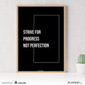 Daily Motivation — Strive for Progress Not Perfection Poster – Motivational Quote Wall Art, Self Improvemen... | Aislling printable