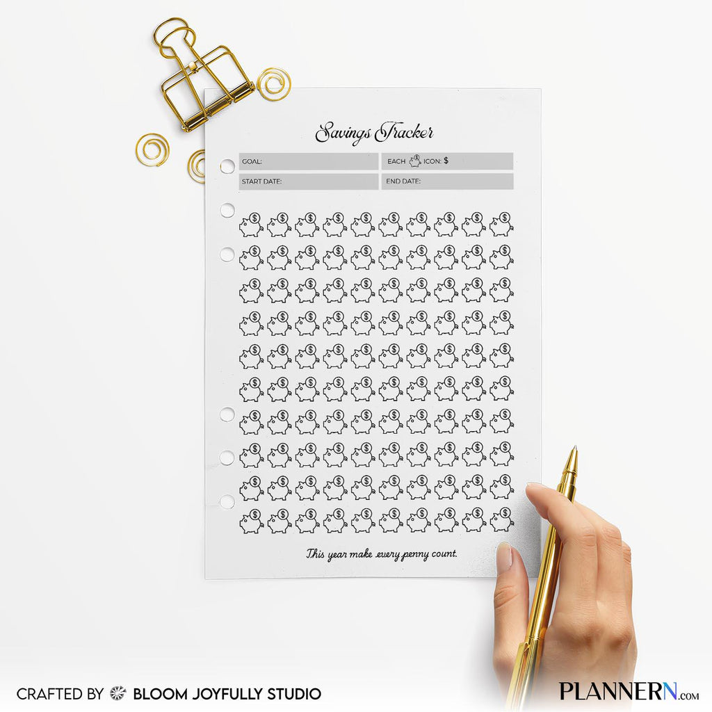 Budget Printable — Savings Tracker PRINTABLE, Money Savings Tracker, Savings Goal Planner, Budget Savings W... | Bloom Joyfully printable