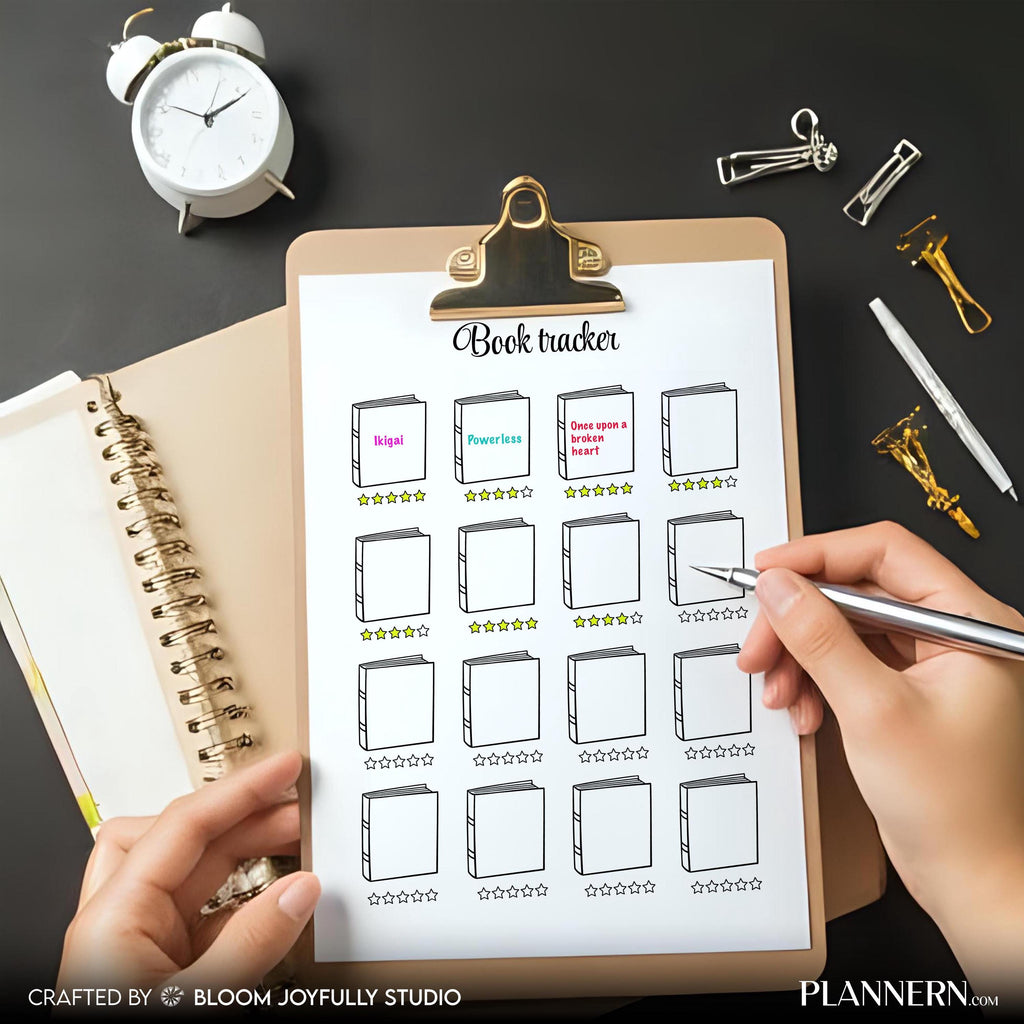 Aesthetic Planner — Book Tracker PRINTABLE, Reading Tracker, Reading Log, Habit Tracker, Book Journal, Read... | Bloom Joyfully printable