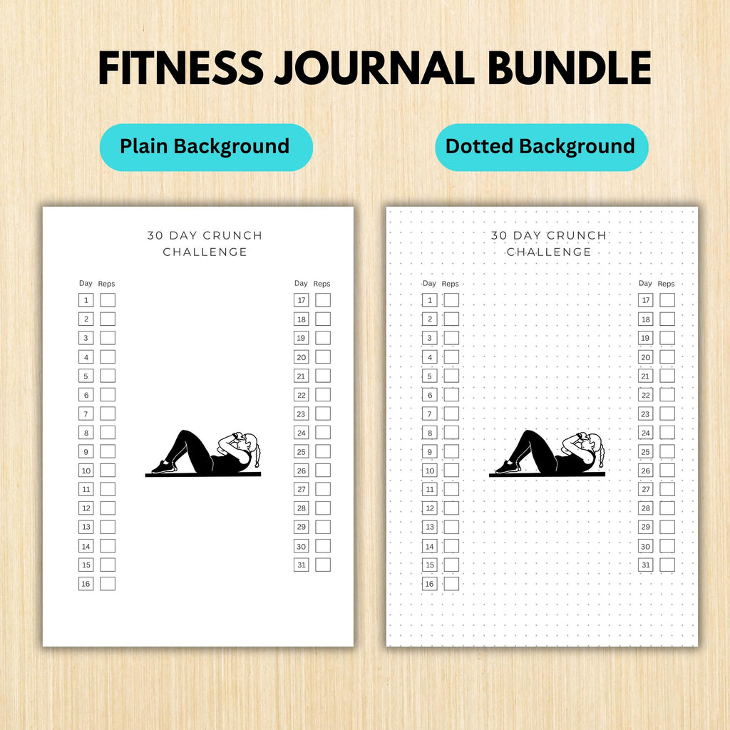 Daily Fitness Plan — FITNESS Tracker Printable Bundle, Health & Workout Planner, Fitness Tracker Kit, Worko... | Nutri Track printable