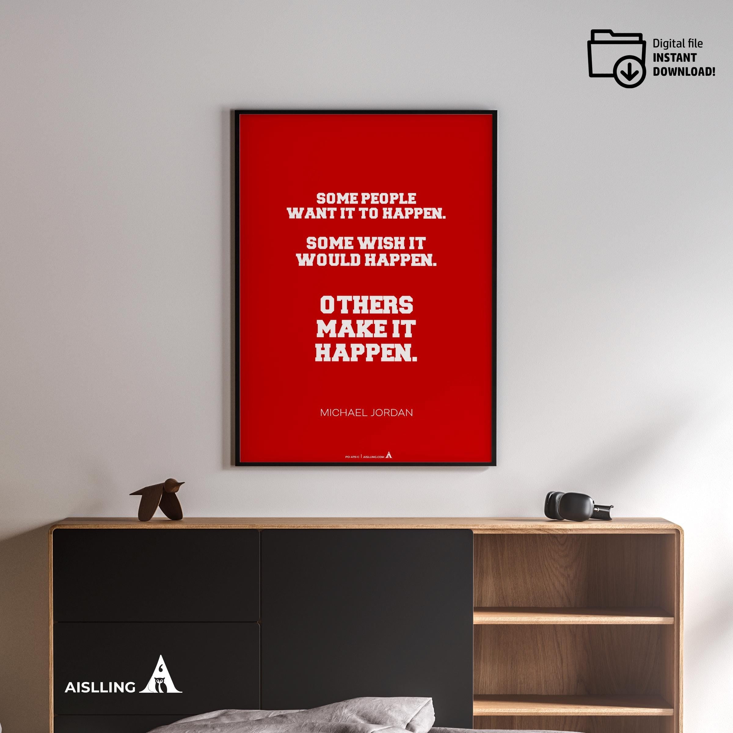 Aislling — Michael Jordan Motivational Quote Poster: NBA Sports Art (Digital Download) | Aislling printable