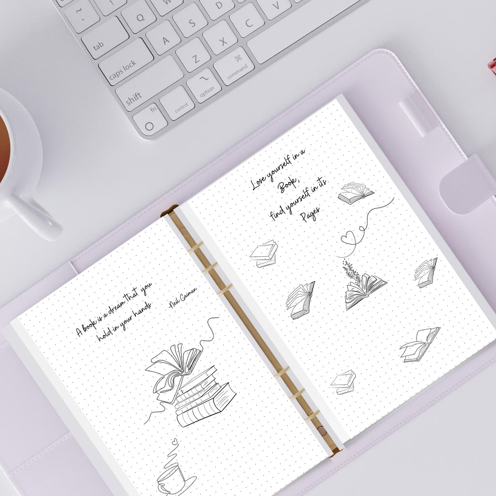 Book Cover Page — Reading Journal Cover Page (4), PRINTABLE Journal Page, Reading Tracker Cover page, Book ... | Bloom Joyfully printable