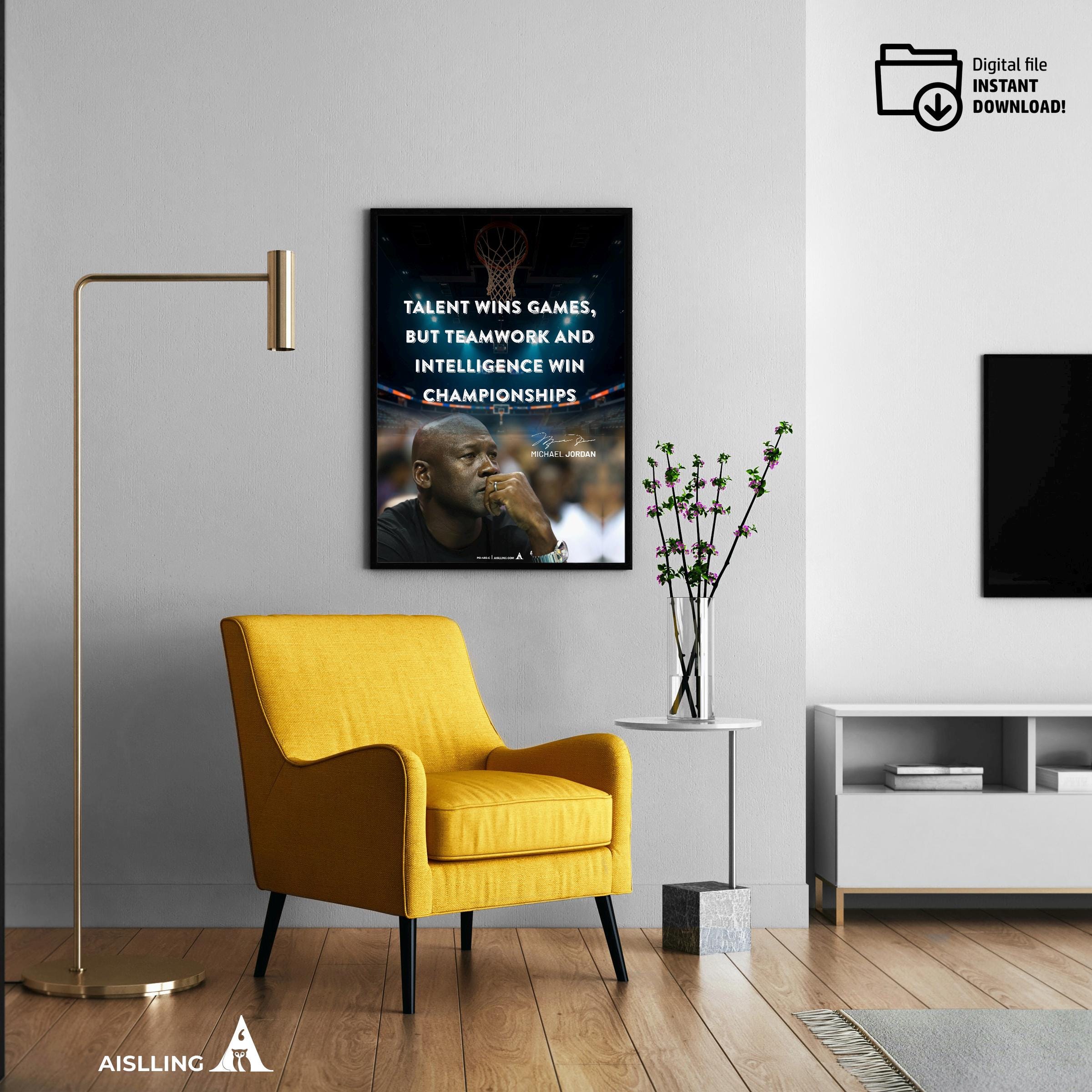 Basketball Art — Michael Jordan Motivational Quote Art: Basketball Sports Decor (Digital Download) | Aislling printable