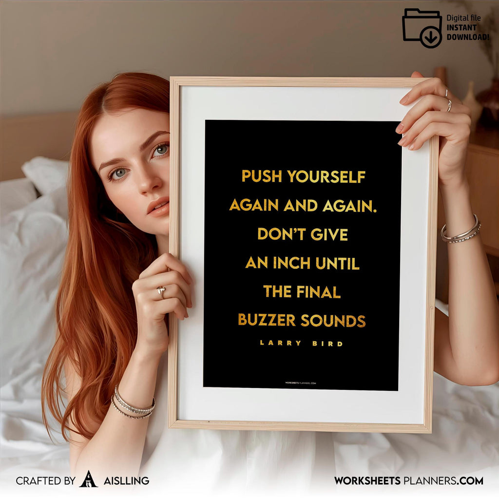 Aislling — larry bird Quotes Digital Printable Wall Art Inspirational Quotes Jordan Mentality Poster Basket... | Aislling printable