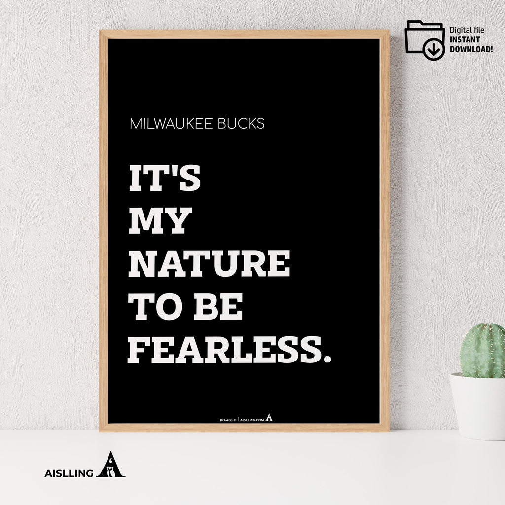 Aislling — Digital Printable Wall Art Inspirational Quotes Jordan Mentality Poster Basketball Quote Milwauk... | Aislling printable
