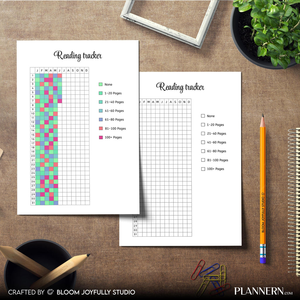 Book Journal — Reading Tracker PRINTABLE, Reading Tracker, Reading Log, Habit Tracker, Book Tracker, Book J... | Bloom Joyfully printable