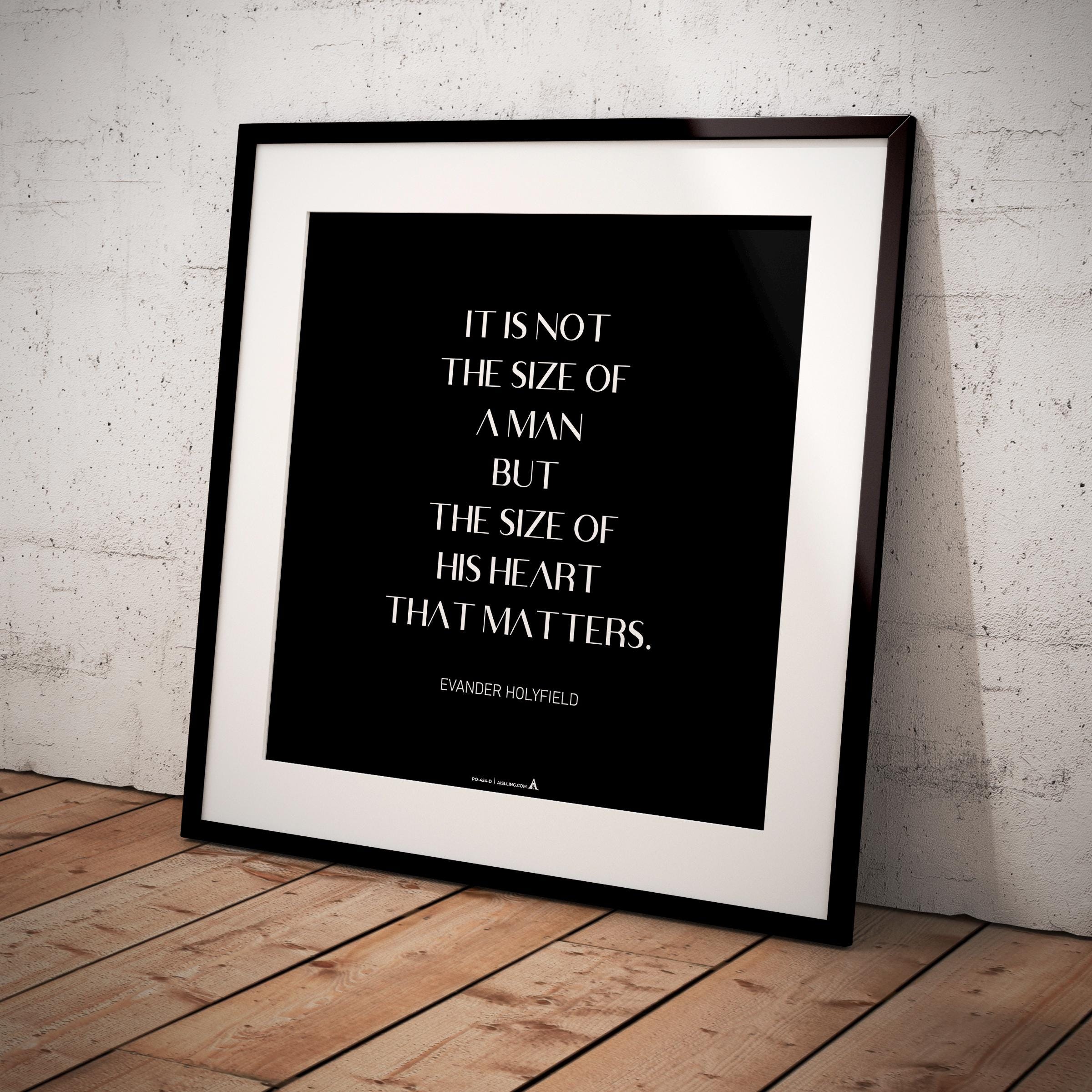 Aislling — Quotes Digital Printable Wall Art Inspirational Quotes Poster It's Not the Size of a Man, Motiva... | Aislling printable