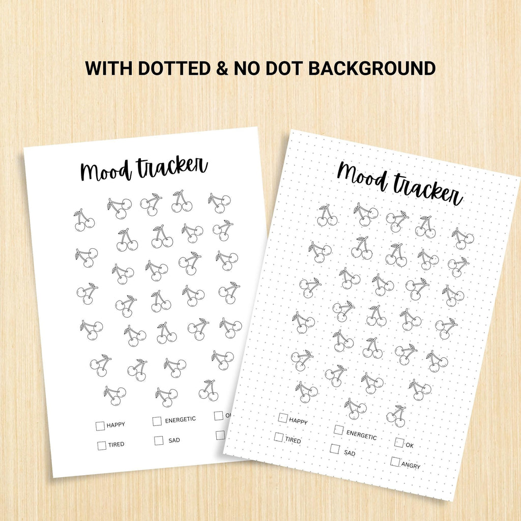 Bullet Journal — MONTHLY Mood Trackers Bundle, Printable Mood Tracker for journal, Monthly, Daily Mood Log,... | Mindfulness printable