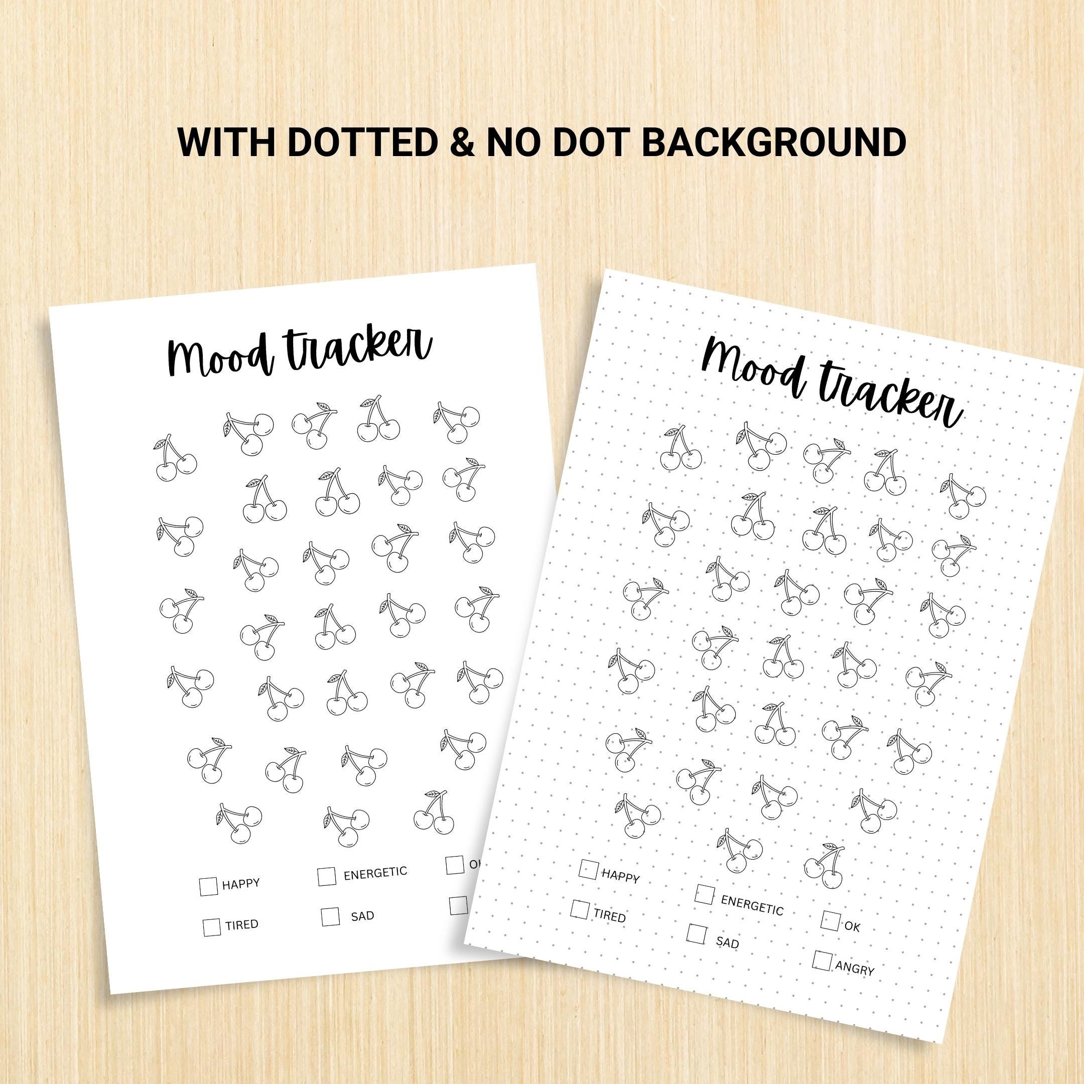 Bullet Journal — MONTHLY Mood Trackers Bundle, Printable Mood Tracker for journal, Monthly, Daily Mood Log,... | Mindfulness printable