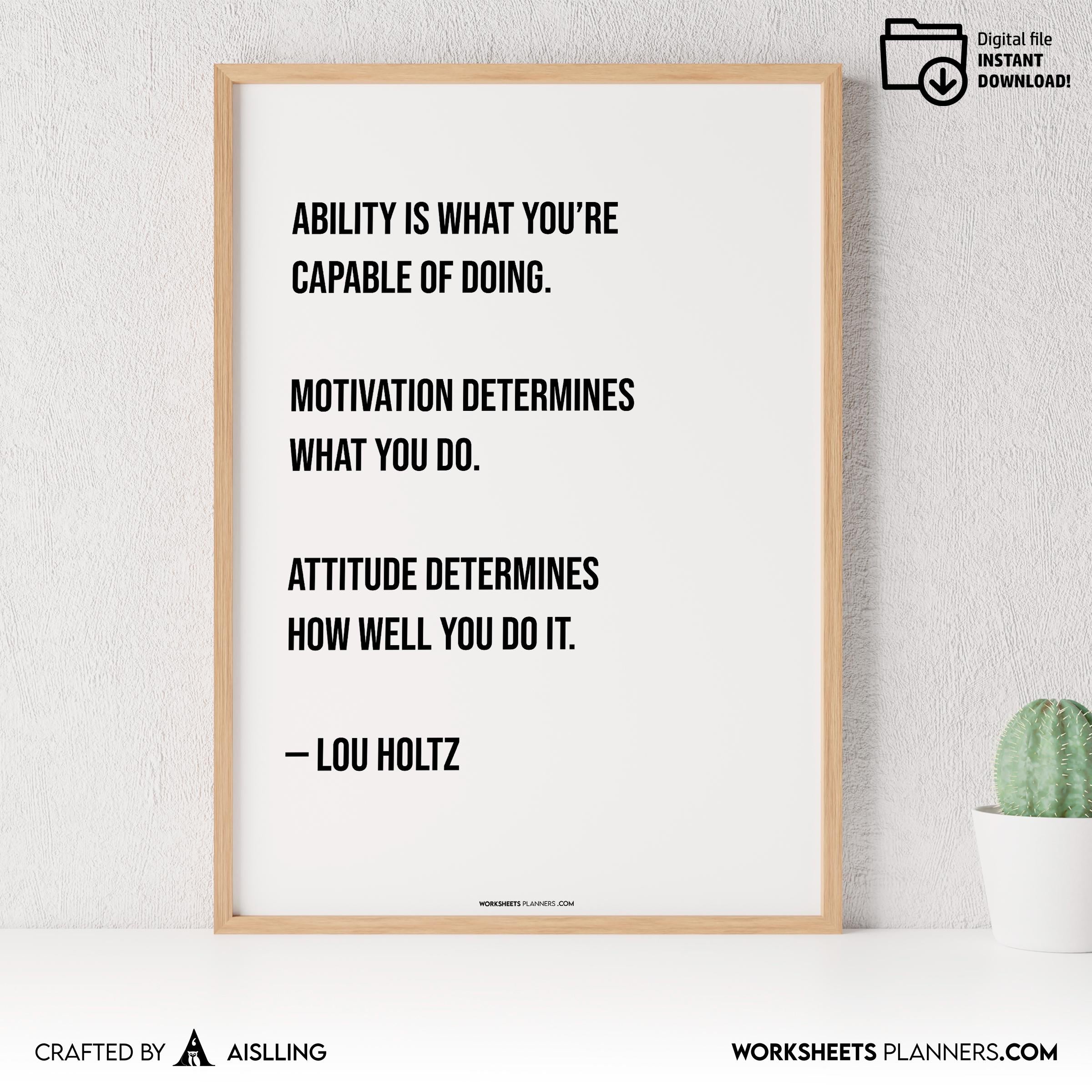 Aislling — Motivational Quote Wall Art Printable, Instant Download Quotes Digital Printable Wall Art Inspir... | Aislling printable