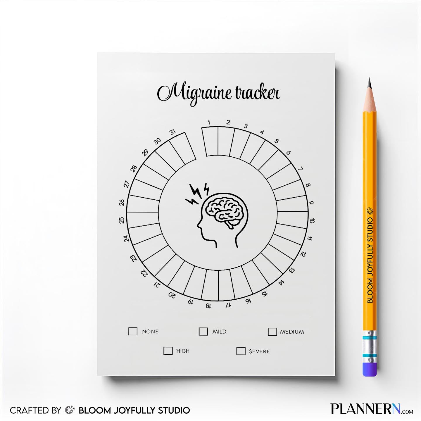 Headache Diary — Migraine Tracker Printable, Headache Log Journal, Migraine Planner, Symptom & Trigger Trac... | Bloom Joyfully printable