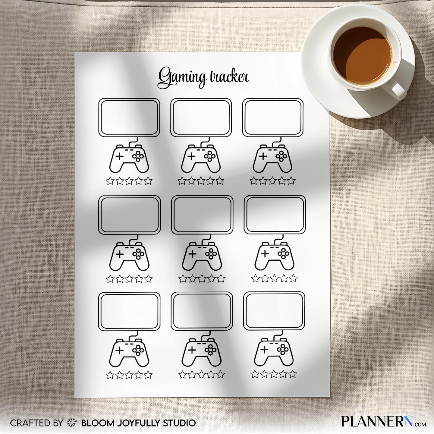 Backlog Tracker — Video Game Tracker PRINTABLE, Gamer Log Book, Game Completion Tracker, Gamer Planner PDF,... | Bloom Joyfully printable