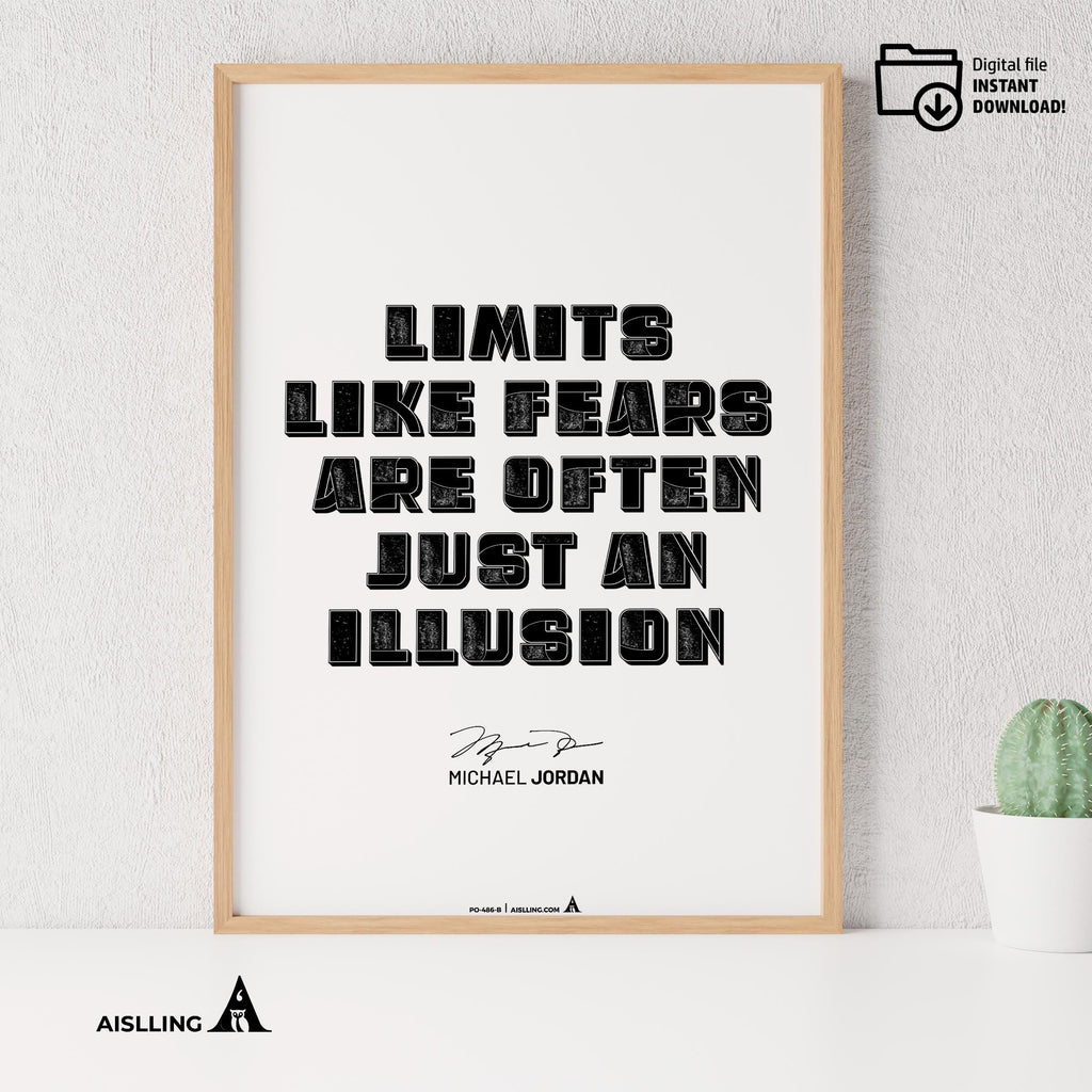 Athlete Wall Decor — Michael Jordan Motivational Quote Print: Basketball Sports Poster (Digital Download) | Aislling printable
