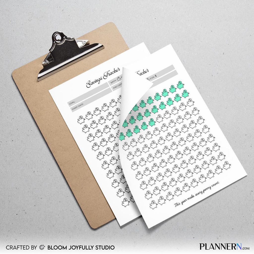 Budget Printable — Savings Tracker PRINTABLE, Money Savings Tracker, Savings Goal Planner, Budget Savings W... | Bloom Joyfully printable