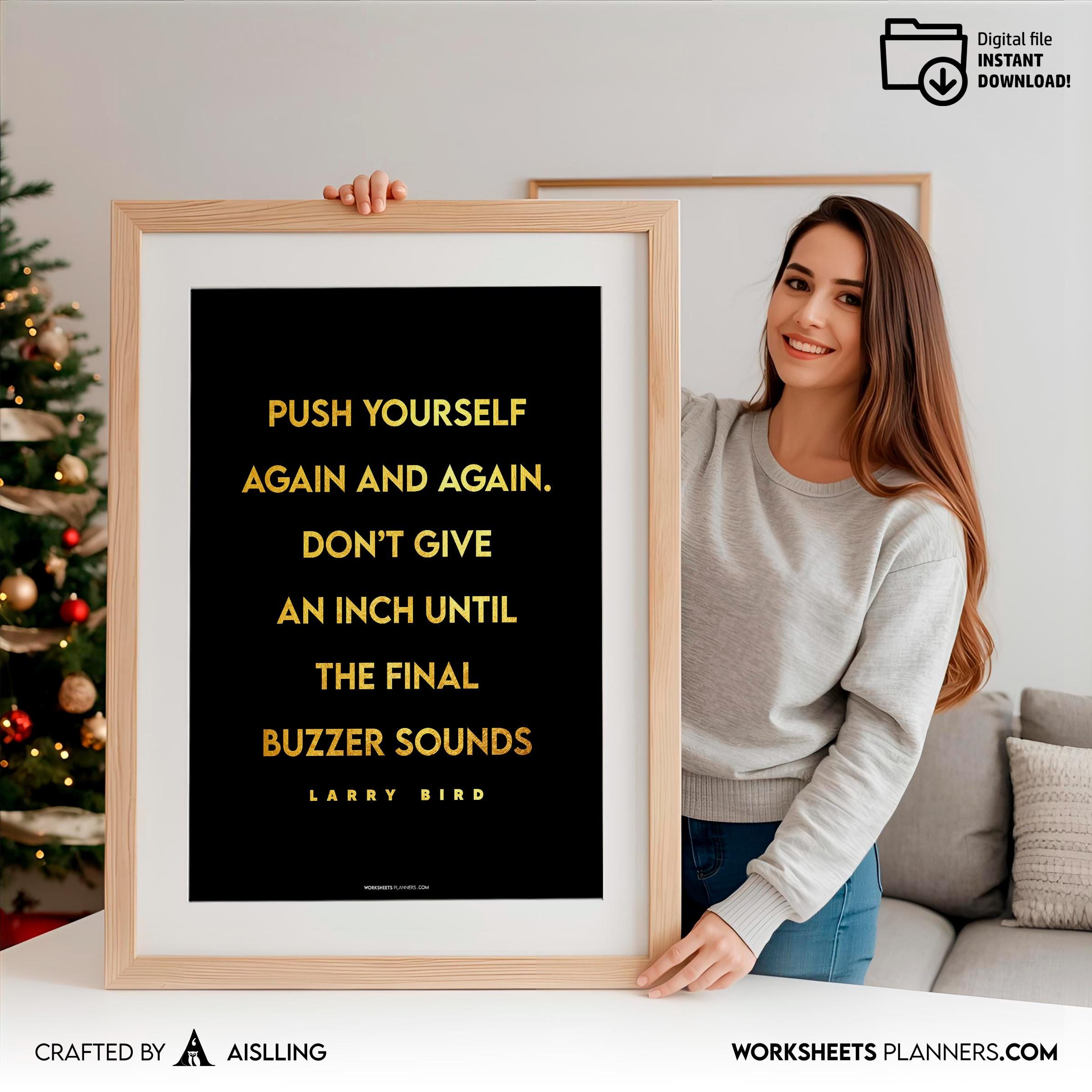 Aislling — larry bird Quotes Digital Printable Wall Art Inspirational Quotes Jordan Mentality Poster Basket... | Aislling printable