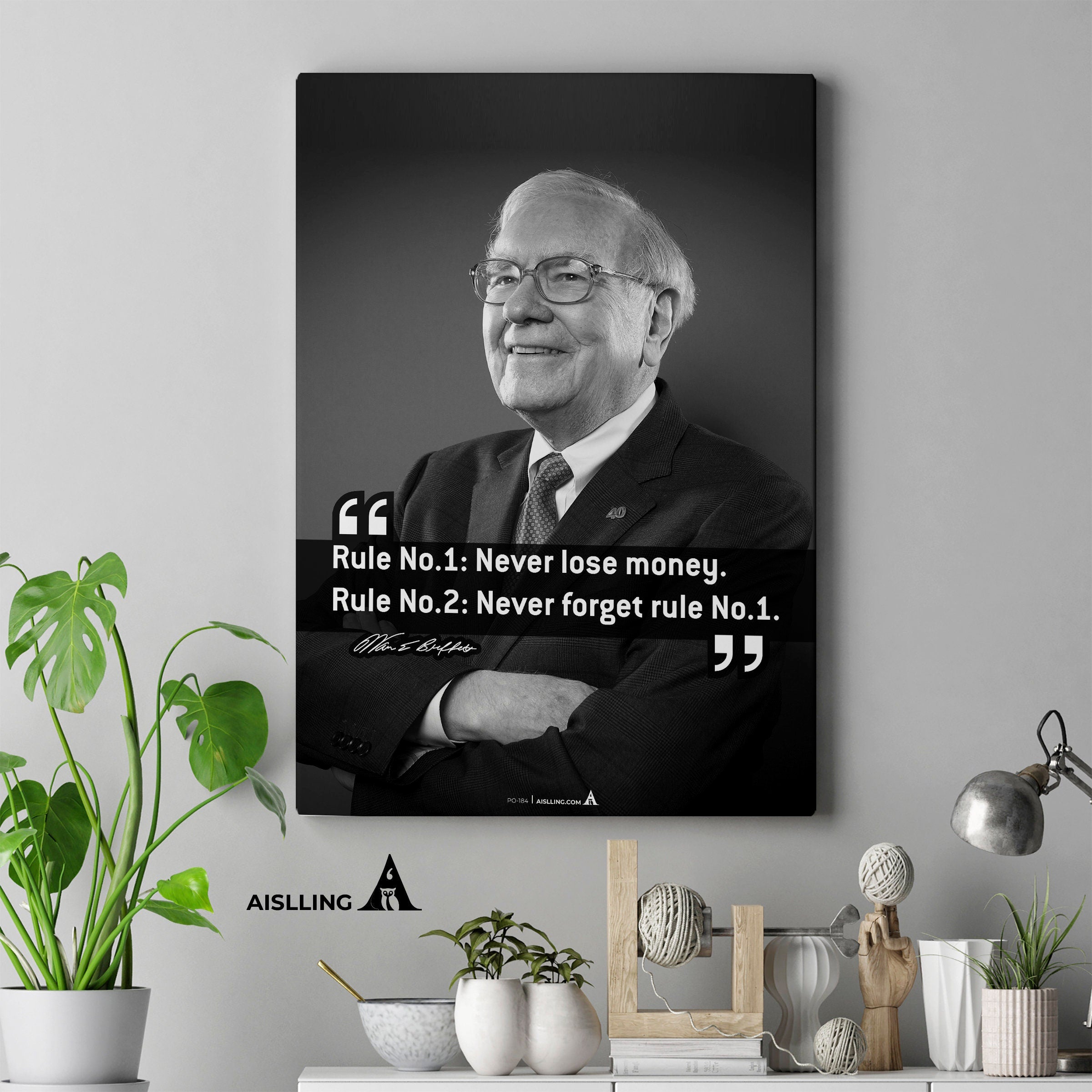Aislling — Rules That Warren Buffett Lives, Never lose money Quote Poster Printables, Inspirational Quote P... | Aislling printable