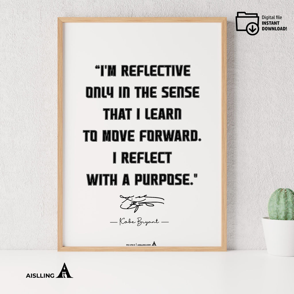 Aislling — Kobe Bryant Mamba Mentality Quote Poster: Basketball Wall Art (Digital Download) | Aislling printable