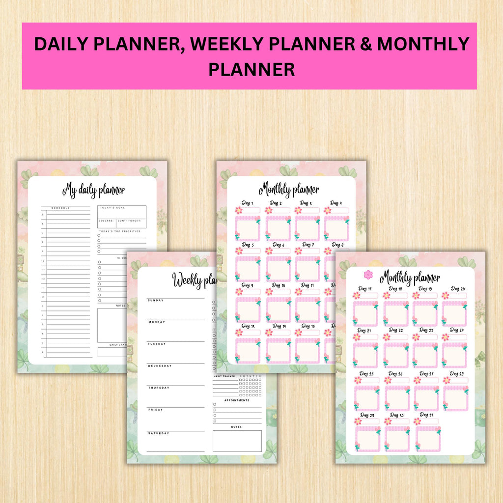 Digital Planner — MARCH Planner Bundle, Habit Tracker, Saving Planner, Mental Health, Gratitude, Mood Track... | Mindfulness printable
