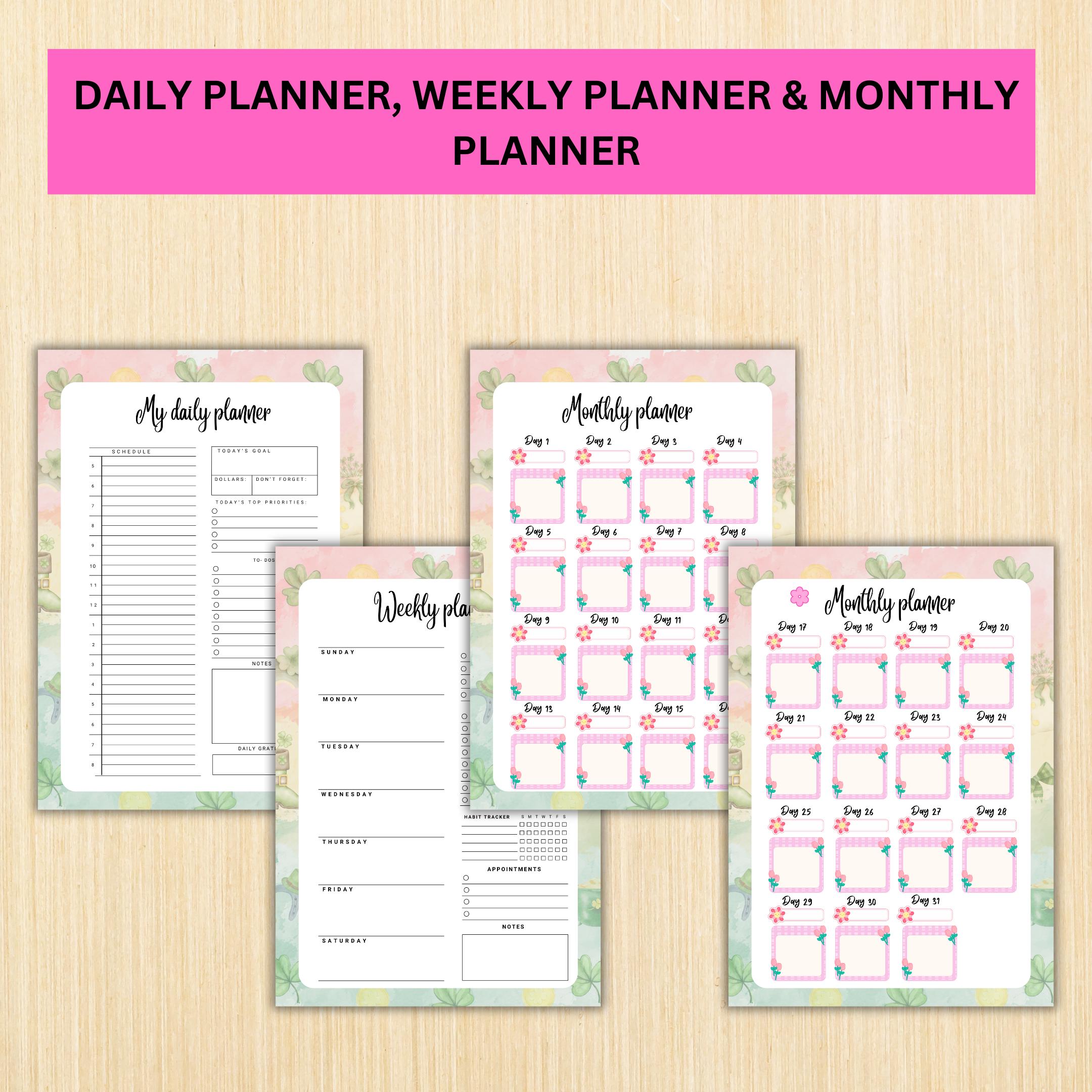 Digital Planner — MARCH Planner Bundle, Habit Tracker, Saving Planner, Mental Health, Gratitude, Mood Track... | Mindfulness printable
