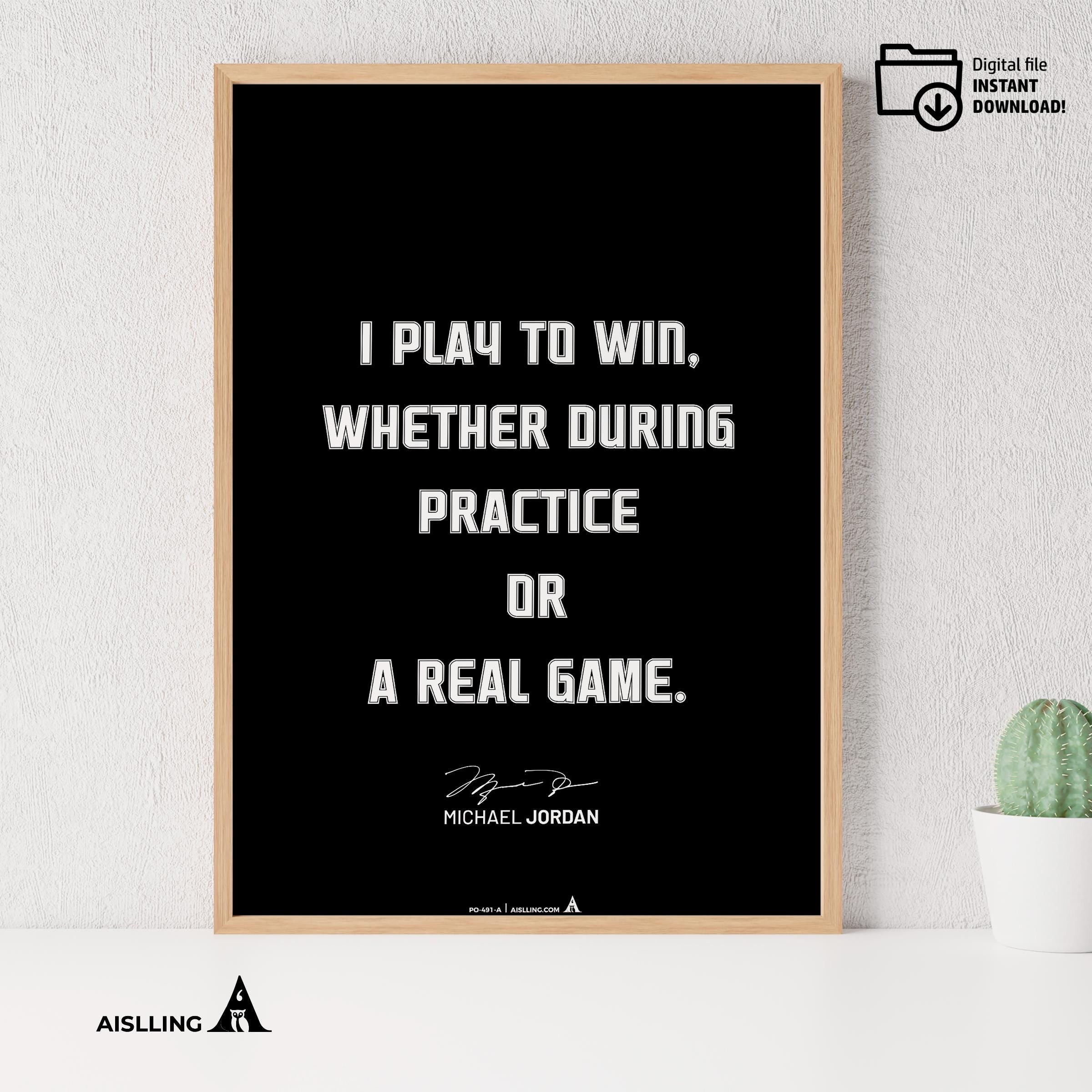 Athlete Quote — Michael Jordan Quote Poster: Inspirational Basketball Art (Digital Download) | Aislling printable