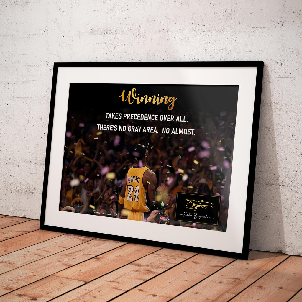 Best Gift For Mom — Kobe Bryant Poster, Minimalist Basketball Printable Quote Wall Art, NBA Black Mamba Mot... | Aislling printable