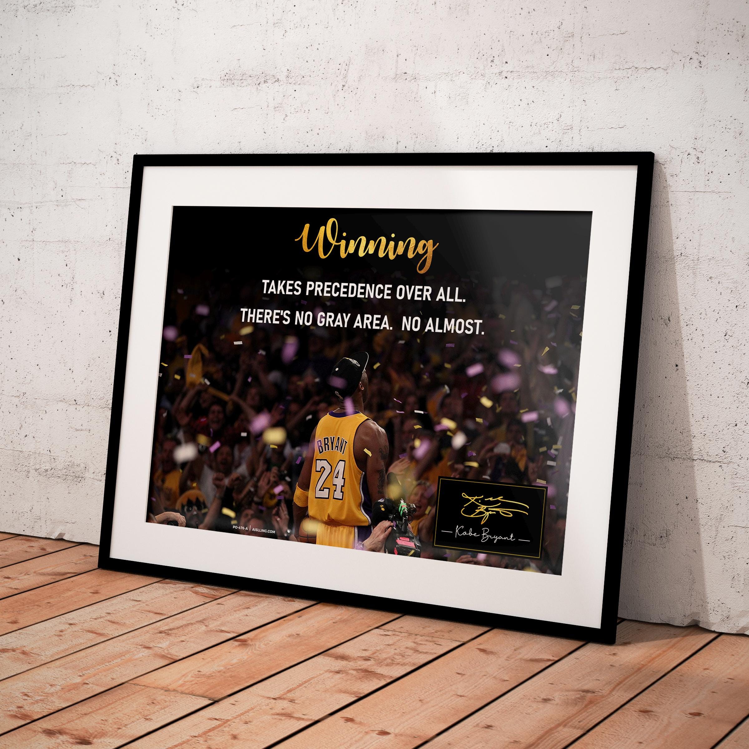 Best Gift For Mom — Kobe Bryant Poster, Minimalist Basketball Printable Quote Wall Art, NBA Black Mamba Mot... | Aislling printable